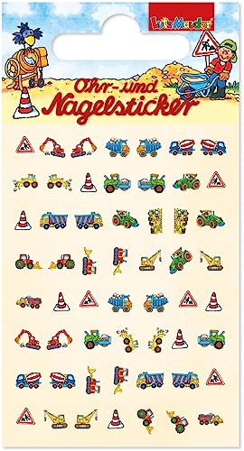 56 Ohr- und Nagelsticker für Kinder und Erwachsene | Sticker Ohrsticker (Baustelle) von Lutz Mauder