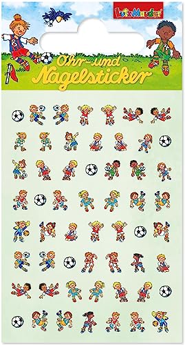 56 Ohr- und Nagelsticker für Kinder und Erwachsene | Sticker Ohrsticker (Fussball) von Lutz Mauder