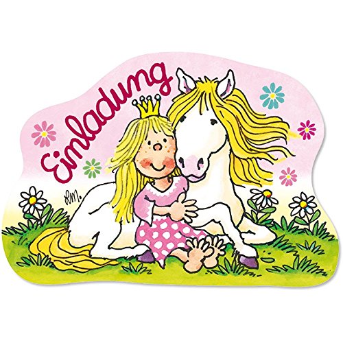 8 Einladungen * PRINZESSIN MIABELLA * für Kindergeburtstag und Party // Kinder Geburtstag Kinderparty Kinderfest Fete Einladung Krone Pferde von Lutz Mauder