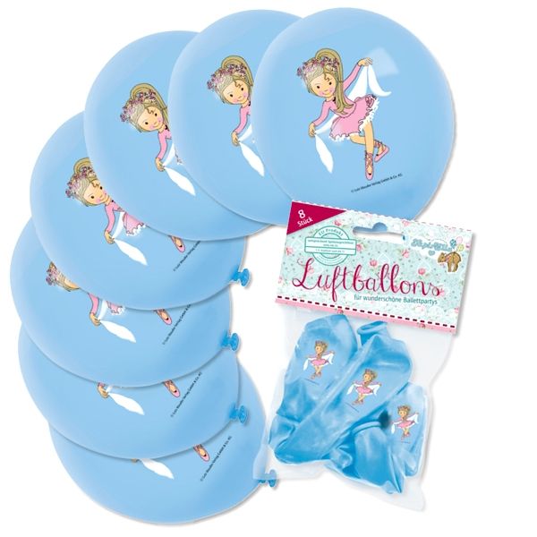 Ballerina Luftballons, 8 Stk, 30cm für Mottoparty zum Mädchengeburtstag von Lutz Mauder