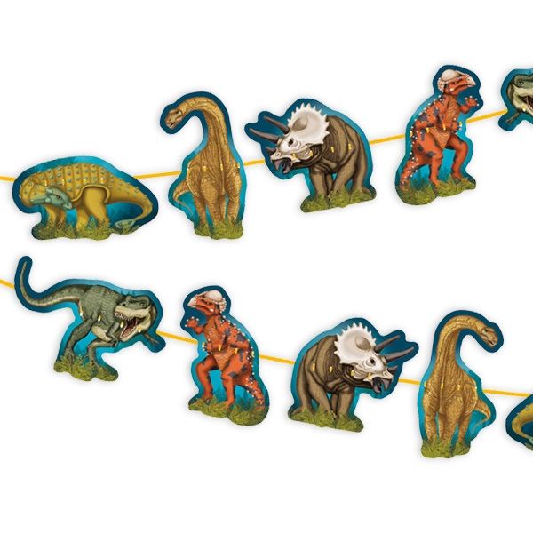 Dinosaurier Girlande, 1 Stück, Pappe Dinosaurier Girlande, 1 Stück, Pappe von Lutz Mauder