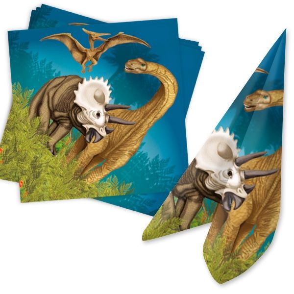 Dinosaurier Servietten, 20 Stück, Papier Dinosaurier Servietten, 20 Stück, Papier von Lutz Mauder