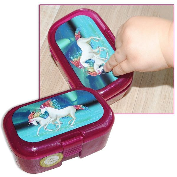 Einhorn Lunabelle Mini-Lunchbox, 10,5cm x 7cm, Glitzer-Frühstücksbox Einhorn Lunabelle Mini-Lunchbox, 10,5cm x 7cm, Glitzer-Frühstücksbox von Lutz Mauder