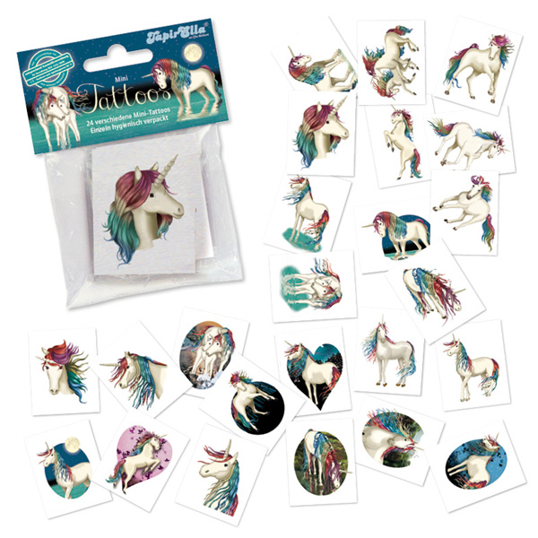 Einhornparty Mitgebsel - Mini-Tattoo-Set Einhorn, 24 Stück Einhornparty Mitgebsel - Mini-Tattoo-Set Einhorn, 24 Stück von Lutz Mauder