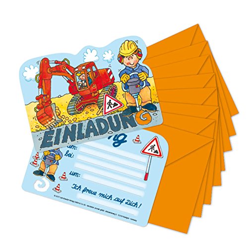 Lutz Mauder 16-teiliges Einladungskarten-Set Bagger und Baustelle für Kindergeburtstag, 26022 Lutz Mauder 16-teiliges Einladungskarten-Set Bagger und Baustelle für Kindergeburtstag, 26022 von Lutz Mauder