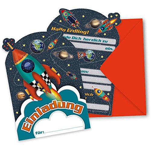 16-teiliges Set: 8 Einladungskarten mit 8 Umschlägen * RAKETE * für Kindergeburtstag vom Lutz Mauder // 26020 // Kinder Geburtstag Einladung Karten Space Shuttle Weltraum petrol 16-teiliges Set: 8 Einladungskarten mit 8 Umschlägen * RAKETE * für Kindergeburtstag vom Lutz Mauder // 26020 // Kinder Geburtstag Einladung Karten Space Shuttle Weltraum petrol von Lutz Mauder