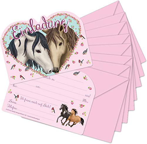 Lutz Mauder 26026 Pferde Einladungskarten-Set, 8 Karten - 8 Umschläge von Lutz Mauder