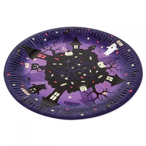 Lutz Mauder 8 Teller * HALLOWEEN * aus Pappe für Kindergeburtstag und Mottoparty | 23cm Größe | Kinder Geburtstag Party Pappteller Partyteller Plates Grusel Kürbis TapirElla Lutz Mauder 8 Teller * HALLOWEEN * aus Pappe für Kindergeburtstag und Mottoparty | 23cm Größe | Kinder Geburtstag Party Pappteller Partyteller Plates Grusel Kürbis TapirElla von Lutz Mauder