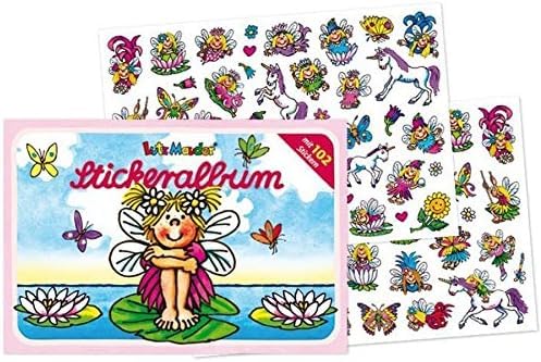 Lutz Mauder Stickeralbum mit 86 Sticker * FEEN & Elfen * als Geschenk oder zum Basteln | 12 Seiten, DIN C5, 72003 | Mädchen Einhorn Schmetterlinge Kindersticker Aufkleber Stickerbuch für Kinder von Lutz Mauder