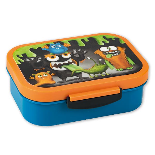 Monster Brotbüchse mit herausnehmbarem Fach, 18,5cm x 14,5cm