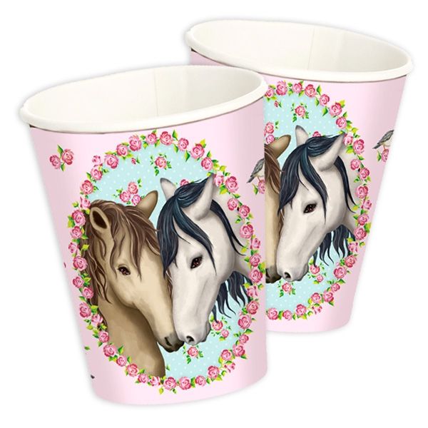 Pferde Partybecher, 8 Stück, Pappe, 200 ml Trinkbecher für Pferdeparty Pferde Partybecher, 8 Stück, Pappe, 200 ml Trinkbecher für Pferdeparty von Lutz Mauder