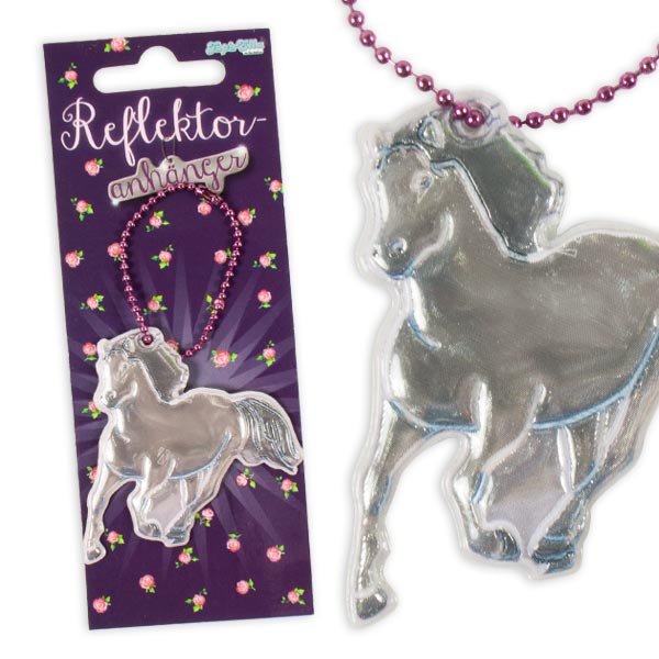 Pferde-Reflektor mit Kugelkette, 5,5cm x 5,5cm Pferde-Reflektor mit Kugelkette, 5,5cm x 5,5cm von Lutz Mauder