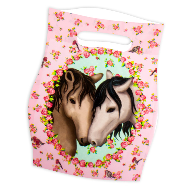 Pferde Tüten, Mitgebseltütchen für Pferdeparty aus Folie im 8er Pack von Lutz Mauder