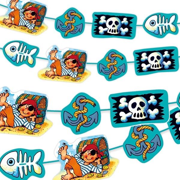 Pit Planke Girlande für Piratenparty kleiner Kinder, Pappe, 3m, 1 Stück Pit Planke Girlande für Piratenparty kleiner Kinder, Pappe, 3m, 1 Stück von Lutz Mauder