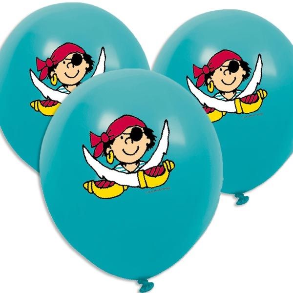 Pit Planke Luftballons im 8er Pack für Piratenparty kleiner Kinder, 30cm von Lutz Mauder