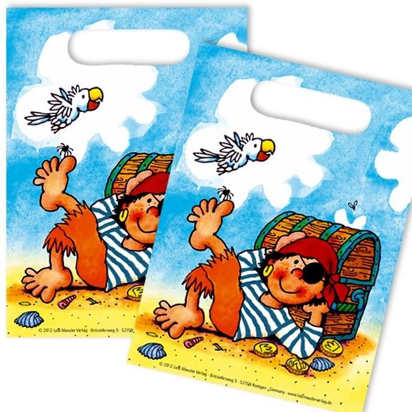 Pit Planke Mitgebselbeutel 8er Pack für Piratenparty Kleinkinder, Folie Pit Planke Mitgebselbeutel 8er Pack für Piratenparty Kleinkinder, Folie von Lutz Mauder