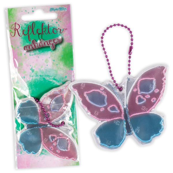 Schmetterling-Reflektor mit Kugelkette, 7cm x 5,5cm Schmetterling-Reflektor mit Kugelkette, 7cm x 5,5cm von Lutz Mauder