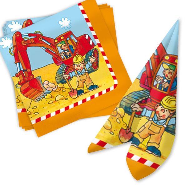 Servietten für Baustelle Kindergeburtstag, 20 Stück Papierservietten Servietten für Baustelle Kindergeburtstag, 20 Stück Papierservietten von Lutz Mauder