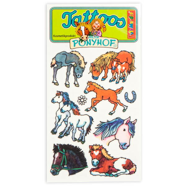 Tattookarte Ponyhof mit niedlichen Ponytattoos für Kinder, 10,5×5,6cm Tattookarte Ponyhof mit niedlichen Ponytattoos für Kinder, 10,5×5,6cm von Lutz Mauder
