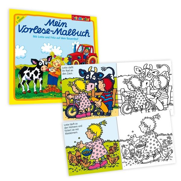 Vorlese-Malbuch Bauernhof, Kühe, Hühner u.a. Haustiere zum Ausmalen Vorlese-Malbuch Bauernhof, Kühe, Hühner u.a. Haustiere zum Ausmalen von Lutz Mauder