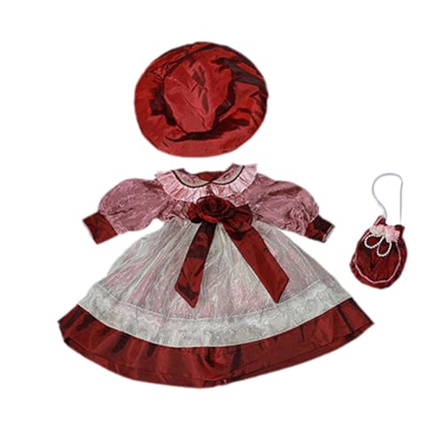 Luwecf 1/3 Doll Dress Outifit für kleine Mädchen Geschenk Mode komfortable Fantasiepuppen Kleidung Kleid für 25 Zoll Puppe, Rot Luwecf 1/3 Doll Dress Outifit für kleine Mädchen Geschenk Mode komfortable Fantasiepuppen Kleidung Kleid für 25 Zoll Puppe, Rot von Luwecf
