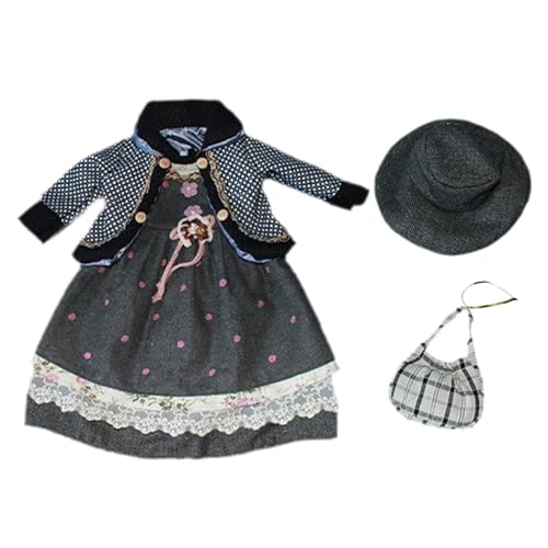Luwecf 1/3 Doll Dress Outifit für kleine Mädchen Geschenk Mode komfortable Fantasiepuppen Kleidung Kleid für 25 Zoll Puppe, Schwarz Luwecf 1/3 Doll Dress Outifit für kleine Mädchen Geschenk Mode komfortable Fantasiepuppen Kleidung Kleid für 25 Zoll Puppe, Schwarz von Luwecf