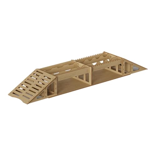 Luwecf Hindernisparcours Spielzeug Holzbausatz RC Crawler Hindernisrampe Modellpräsentation Glatte Oberflächen Abnehmbar für Kinder Freizeit Sammler Präsent, 88.5 X 18 X 11 cm von Luwecf