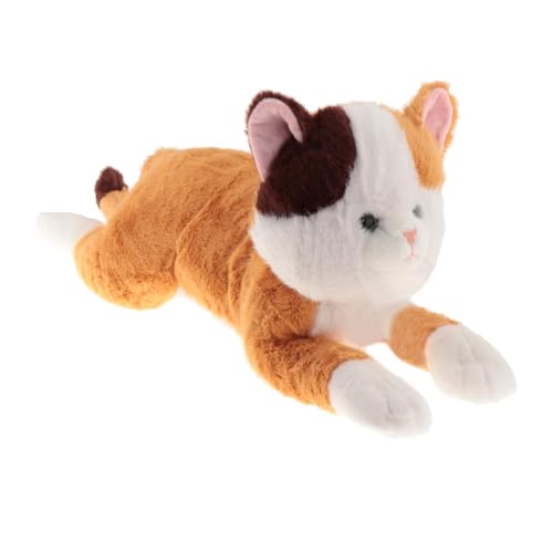Luwecf Katzen Plüschtier Süßes Stofftier Lange Plüschpuppe Weiches Kuscheltier Tierpuppe Aus Gemütlichem Samtstoff für Kinder Und Erwachsene Als Dekoration, Gelb Luwecf Katzen Plüschtier Süßes Stofftier Lange Plüschpuppe Weiches Kuscheltier Tierpuppe Aus Gemütlichem Samtstoff für Kinder Und Erwachsene Als Dekoration, Gelb von Luwecf