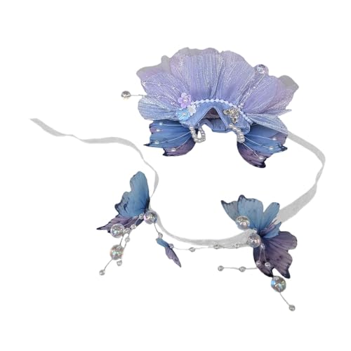 Luwecf Kleidung für Puppen im Plüschdesign, 15–17 cm, Feenkleid mit Haar-Accessoire, Violettblau Luwecf Kleidung für Puppen im Plüschdesign, 15–17 cm, Feenkleid mit Haar-Accessoire, Violettblau von Luwecf