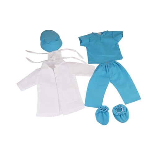 Luwecf Puppenuniformpuppe Kleidung 18 -Zoll Playset Doll Kleidung und Accessoires Doll Outfit Puppenkleidung für 18 -Zoll -Mädchen und Jungen Puppen, Blau von Luwecf