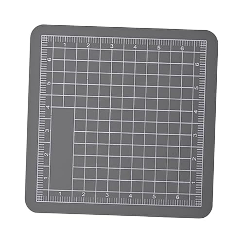Luwecf Schneidematte Bastelmatte Schneideunterlage Und Bastelbrett Als Schneidepad Aus Langlebigem PVC Und Edelstahl mit Klarer Skala für Künstler Bastler Un, Grau von Luwecf