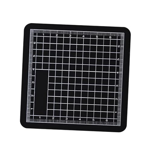 Luwecf Schneidematte Bastelmatte Schneideunterlage Und Bastelbrett Als Schneidepad Aus Langlebigem PVC Und Edelstahl mit Klarer Skala für Künstler Bastler Un, Schwarz von Luwecf