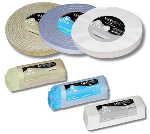 Lux Metal 3 Polierscheibe 250 mm 3 polierpaste 700 gr set DIY kit Polierset Schleifpaste Metall, Aluminium, Bank Poliermaschine, Edelstahl, Messing, Kupfer, Holz, Kunststoff, schleifmaschinen messer Lux Metal 3 Polierscheibe 250 mm 3 polierpaste 700 gr set DIY kit Polierset Schleifpaste Metall, Aluminium, Bank Poliermaschine, Edelstahl, Messing, Kupfer, Holz, Kunststoff, schleifmaschinen messer von Lux Metal