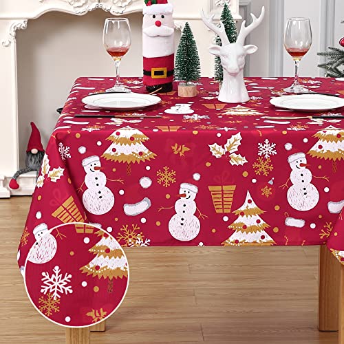 LuxFocus Weihnachtstischdecke, Waschbar, Knitterfrei, Tischdecke, rechteckig, dekorative Tischdecke, Tischset für Partys, Essen, Bankett im Freien, grün, 137 x 228 cm LuxFocus Weihnachtstischdecke, Waschbar, Knitterfrei, Tischdecke, rechteckig, dekorative Tischdecke, Tischset für Partys, Essen, Bankett im Freien, grün, 137 x 228 cm von LuxFocus