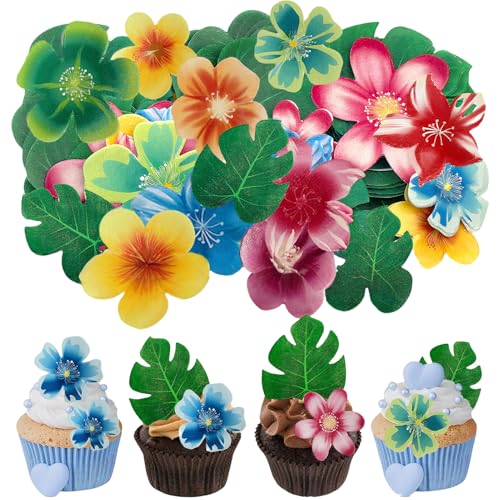 60 Stück Esspapier Tortendeko – Blumen und Bäume, Perfekt für Kuchen- und Cupcake-Dekoration, Ideal für Geburtstagsfeiern, Hochzeiten und Babypartys von LuxStellar