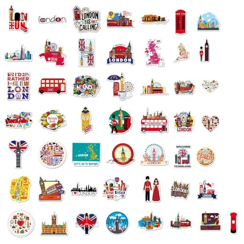 Sticker Fotoalbum, 50 Stück Aufkleber Mit Britischen Sehenswürdigkeiten Und Kultursymbolen Für Koffer Möbel Cartoon Aufkleber Ideal Für Reiseliebhaber Kinder Dekoration Und Kreative Bastelprojekte Sticker Fotoalbum, 50 Stück Aufkleber Mit Britischen Sehenswürdigkeiten Und Kultursymbolen Für Koffer Möbel Cartoon Aufkleber Ideal Für Reiseliebhaber Kinder Dekoration Und Kreative Bastelprojekte von LuxStellar