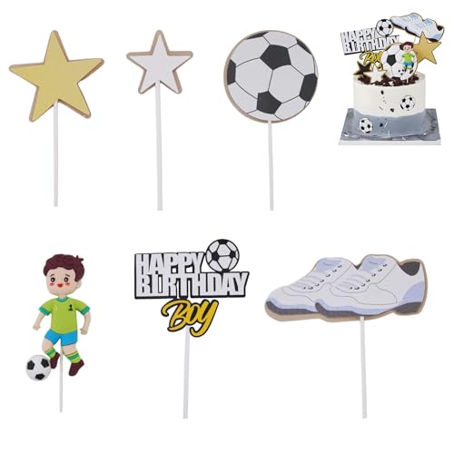 Tortendeko Fussball, 3 Stück Fussball Deko Geburtstag Kinder Set Fussball Geburtstag Deko für Kuchen Cupcakes und Torten Perfekt für Kindergeburtstage Fußballpartys und Sportevents Tortendeko Fussball, 3 Stück Fussball Deko Geburtstag Kinder Set Fussball Geburtstag Deko für Kuchen Cupcakes und Torten Perfekt für Kindergeburtstage Fußballpartys und Sportevents von LuxStellar