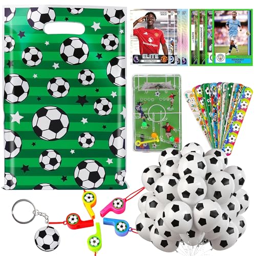 Fußball-Partytütenfüller - 10 vorgefüllte Partytüten für Kinder mit Fußballspielzeug, Pfeifen, Luftballons, Karten, Armbändern und mehr - lustige Fußball-Partygeschenke für Jungen Mädchen Geburtstag Fußball-Partytütenfüller - 10 vorgefüllte Partytüten für Kinder mit Fußballspielzeug, Pfeifen, Luftballons, Karten, Armbändern und mehr - lustige Fußball-Partygeschenke für Jungen Mädchen Geburtstag von Luxe Elite