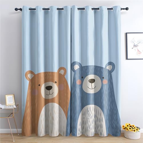 Luxfieo Bär Vorhänge Kinder Cartoon Safari Tiere Vorhang Blickdicht Gardinen 166 cm Hoch Verdunklungsvorhänge mit Ösen Thermovorhang für Wohnzimmer Schlafzimmer Kinderzimmer Fenster Deko 2er Set T#325 Luxfieo Bär Vorhänge Kinder Cartoon Safari Tiere Vorhang Blickdicht Gardinen 166 cm Hoch Verdunklungsvorhänge mit Ösen Thermovorhang für Wohnzimmer Schlafzimmer Kinderzimmer Fenster Deko 2er Set T#325 von Luxfieo