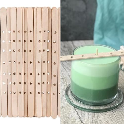 50 Stück hölzerne Kerze Dochthalter, Docht Bars für Kerze Machen, hölzerne Kerze Docht Zentriervorrichtung, Wachs Stick Clips Center Tool für DIY Material Paket Form große Multiwick Kerzen 50 Stück hölzerne Kerze Dochthalter, Docht Bars für Kerze Machen, hölzerne Kerze Docht Zentriervorrichtung, Wachs Stick Clips Center Tool für DIY Material Paket Form große Multiwick Kerzen von Luxiremi
