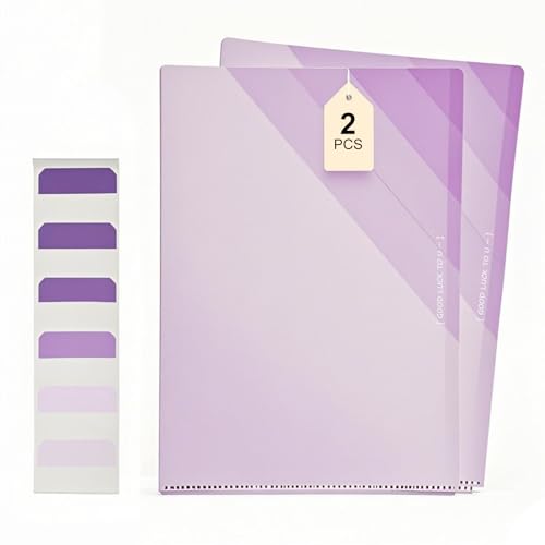 Luxoraiova 2 Stück Fächermappe, Dokumentenmappe A4 Mit 6 Fächer, Mappe Mit Etiketten, Ordner A4/ Aktenordner/Ordnungsmappe Dokumententasche Für Zuhause, Büro, Schule Und Auf Reisen- Farbverlauf Lila von Luxoraiova