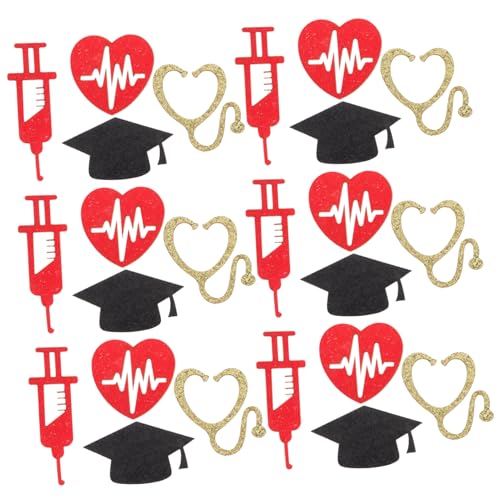 1 Packung Glückwunsch Konfetti für Krankenschwestern Glitzernde Tischdekoration für Abschlussfeier mit Goldenem und Schwarzem Doktorhut die Feierlichkeiten zur 1 Packung Glückwunsch Konfetti für Krankenschwestern Glitzernde Tischdekoration für Abschlussfeier mit Goldenem und Schwarzem Doktorhut die Feierlichkeiten zur von Luxshiny