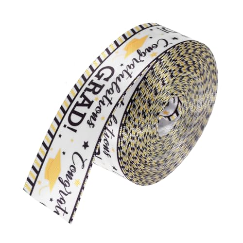 1 Rolle Graduation Ribbon Yards Geschenkband für Abschlussfeiern Diy für Partys Hochwertiges Farbensicher Bastelarbeiten und von Luxshiny