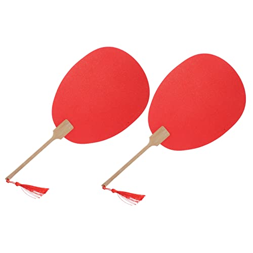2 Stück Blanko Malbare Fächer Diy Handfächer Dickem Papier Runde Fächer für Kunstprojekte für Partys und Veranstaltungen mit Stabilem Holzgriff 2 Stück Blanko Malbare Fächer Diy Handfächer Dickem Papier Runde Fächer für Kunstprojekte für Partys und Veranstaltungen mit Stabilem Holzgriff von Luxshiny