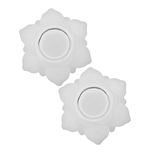 2Stücke Teiliges Silikonform für Lotus Kerzenhalter Einzigartige Gießform für Kreative Handwerksprojekte Langlebig und Leicht zu Reinigen für Dekorationen von Luxshiny