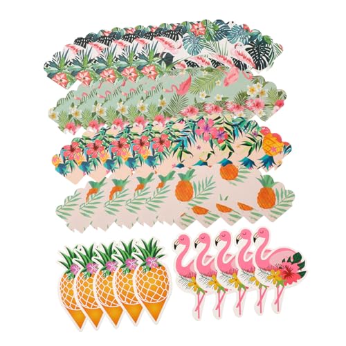 48 Stück Hawaiian Party Cupcake Wrappers und Toppers Doppelseitig Bedruckte Ananas und Flamingo Kuchen Dekoration für Hochzeiten und Feiern Wrapper Toppers 48 Stück Hawaiian Party Cupcake Wrappers und Toppers Doppelseitig Bedruckte Ananas und Flamingo Kuchen Dekoration für Hochzeiten und Feiern Wrapper Toppers von Luxshiny