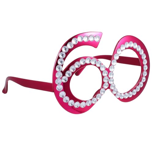 Luxshiny 1 Paar Jahre Brille mit Glitzersteinen Lustige Dekorative Brille für Partys und Fotos Geburtstagsgeschenk Leichte Kunststoffrahmen mit Einzigartigem Design Luxshiny 1 Paar Jahre Brille mit Glitzersteinen Lustige Dekorative Brille für Partys und Fotos Geburtstagsgeschenk Leichte Kunststoffrahmen mit Einzigartigem Design von Luxshiny