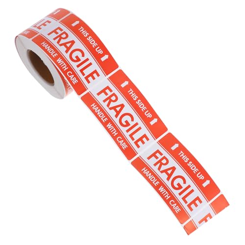 Luxshiny 1 Rolle Erinnerungsetiketten Für Zerbrechliche Produkte Versand Und Handhabungsetiketten Etiketten Mit Der Aufschrift „Handle With Care“ Zerbrechliche Aufkleber von Luxshiny