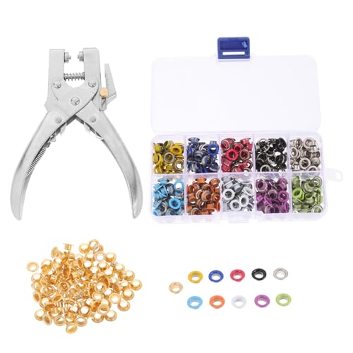 Luxshiny 1 Satz Gasaugenklemme Set Druckknöpfe für Stoff Ösen-Handpressset Ösensetzwerkzeug Lochzange Tüllenwerkzeug Tüllen-Werkzeugsatz Ösenpfahlwerkzeug stoff locher Eisen Luxshiny 1 Satz Gasaugenklemme Set Druckknöpfe für Stoff Ösen-Handpressset Ösensetzwerkzeug Lochzange Tüllenwerkzeug Tüllen-Werkzeugsatz Ösenpfahlwerkzeug stoff locher Eisen von Luxshiny