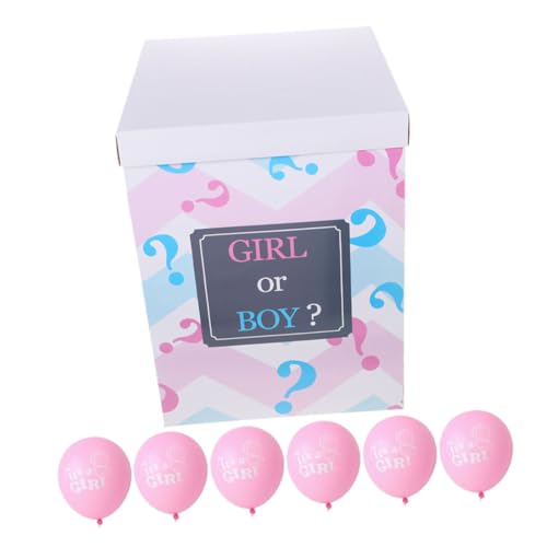 Luxshiny 1 Satz Geschlechtsenthüllungsboxen und Ballons für Babyparty Fragezeichen Box Rosa Ballons Dekorationen für Jungen oder Mädchen Gender Reveal Party Supplies Luxshiny 1 Satz Geschlechtsenthüllungsboxen und Ballons für Babyparty Fragezeichen Box Rosa Ballons Dekorationen für Jungen oder Mädchen Gender Reveal Party Supplies von Luxshiny